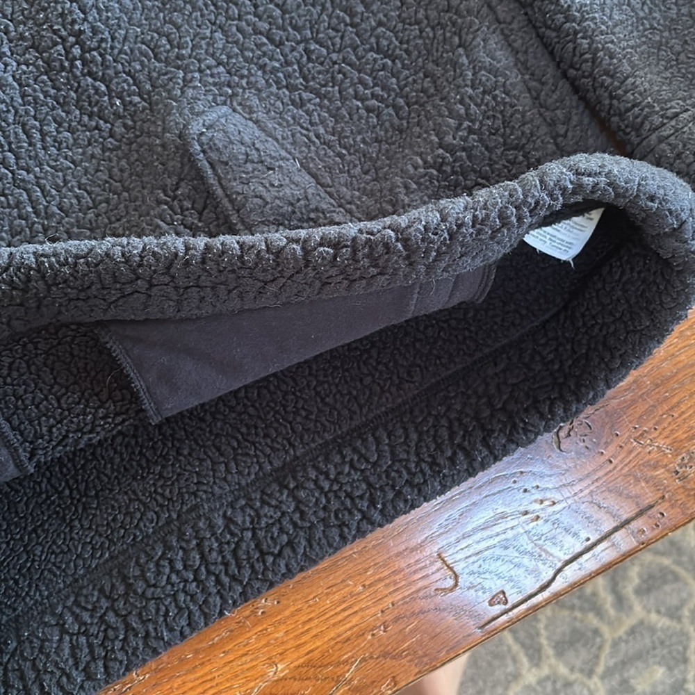 J. Crew Snap Collar Sherpa Polartec® Fleece Pullover Jacket Women’s Black Size M - Picture 8 of 12